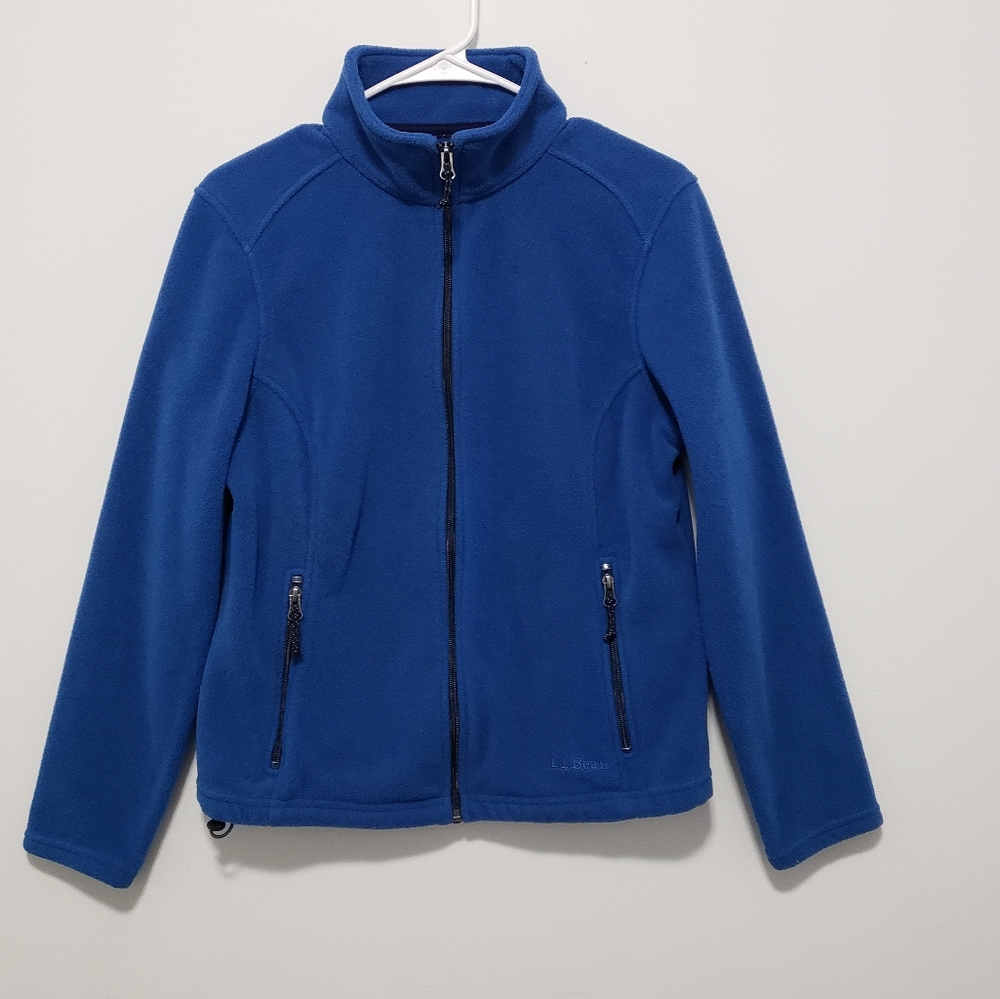 L.L. Bean Blue Polartec Fleece Jacket Small Petite